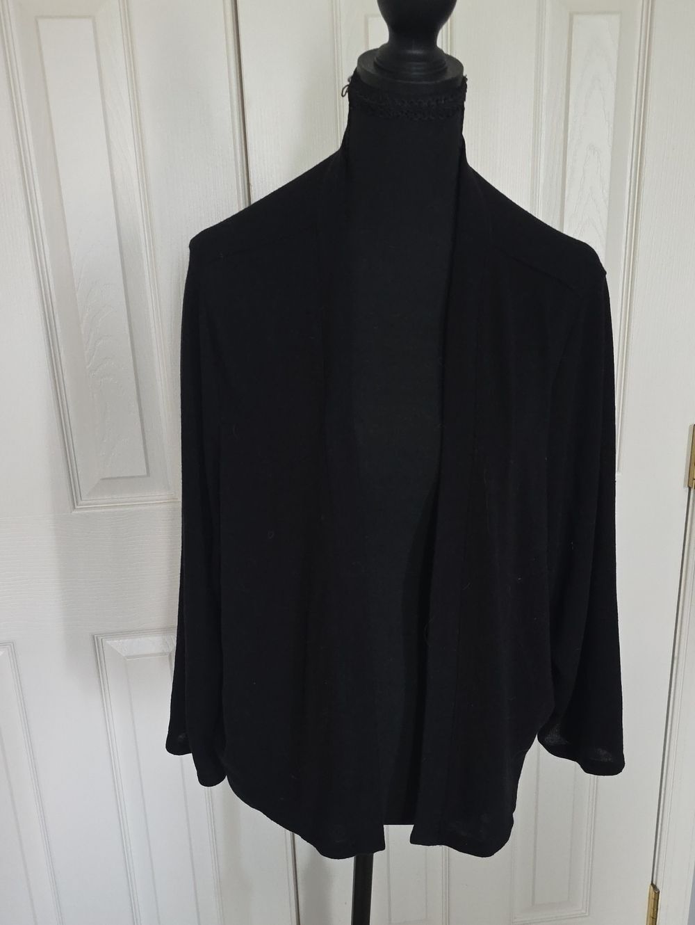 torrid Black Open-Front Cascade Cardigan